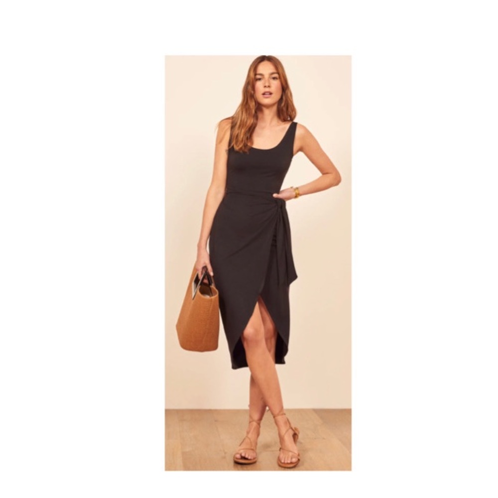 Black Reformation Midi Dress